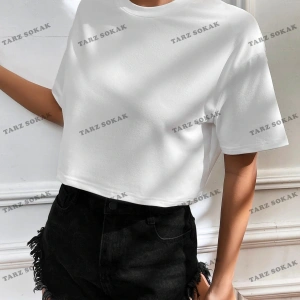 Crop CKOD-232913 Katı Düşük Omuz