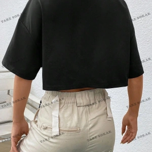 Crop CKOD-232913 Katı Düşük Omuz Kısa