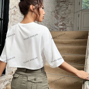 Crop CKOD-232913 Mektup Baskılı Kadın