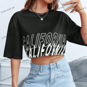 Crop CKOD-232913 Mektup Baskılı Kadın