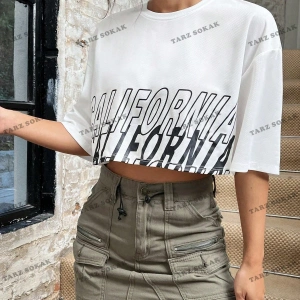 Crop CKOD-232913 Mektup Baskılı Kadın