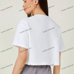 Crop CKOD-232913 Pamuk Damla Omuz Düz Kısa