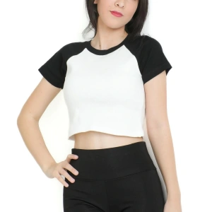 Crop yaka patlı reglan kol