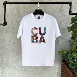 Cuba Baskılı Beyaz Erkek