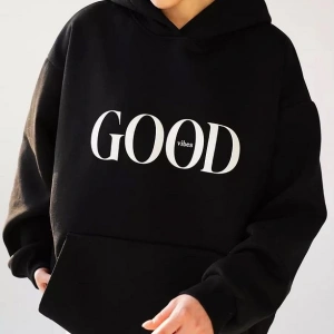 Cupla Unisex Big Good Vibes Sweatshirt Siyah