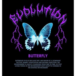 Cupla Unisex Butterfly Sweatshirt Siyah