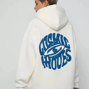 Cupla Unisex Cosmic Moves Sweatshirt Beyaz