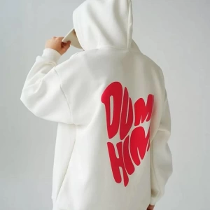 Cupla Unisex Dump Him Sweatshirt Beyaz