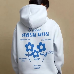 Cupla Unisex I Want Only You Sweatshirt Beyaz