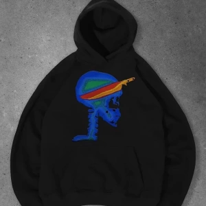 Cupla Unisex Knife in Skull Sweatshirt Siyah