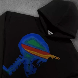 Cupla Unisex Knife in Skull Sweatshirt Siyah
