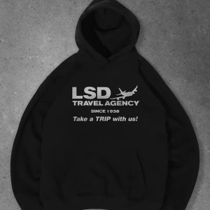 Cupla Unisex LSD Travel Agency Sweatshirt Siyah