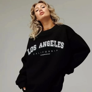 Cupla Unisex Moscow Bisiklet Yaka Sweatshirt Siyah