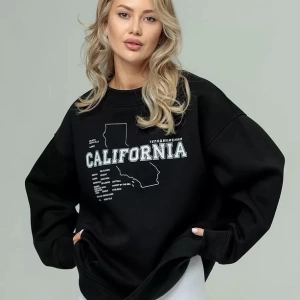 Cupla Unisex Moscow Bisiklet Yaka Sweatshirt Siyah