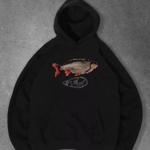 Cupla Unisex Pixel Fish Sweatshirt Siyah