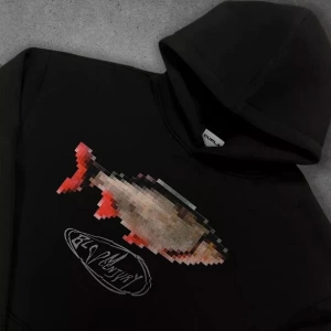 Cupla Unisex Pixel Fish Sweatshirt Siyah