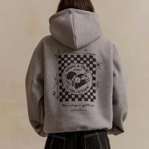 Cupla Unisex What a Time To Be Outside Sweatshirt Gri