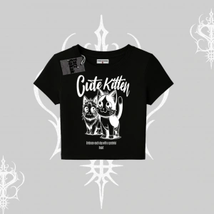Cute Kitten Yazılı Sevimli Kedi Baskılı Babby Tee Tshirt