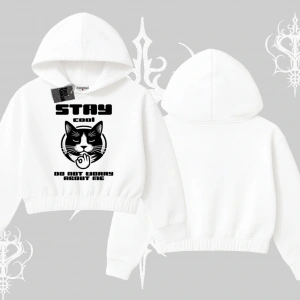 Cuteness Overload Kedi Baskılı Biskilet Sweatshirt