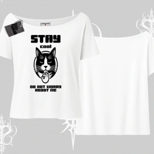 Cuteness Overload Kedi Baskılı Oversize Tshirt