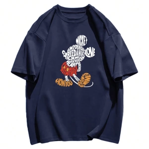 DAZY Figure & Letter Grafik Düşük Omuzlu Tişört 18 MART AKŞAM GÖRÜNÜMÜ 1997 BUGÜN NE OLDUĞUNA