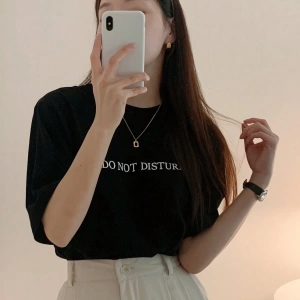 DAZY Kadın Bol Kesim Normal Tişört Harfli Baskılı Yaz