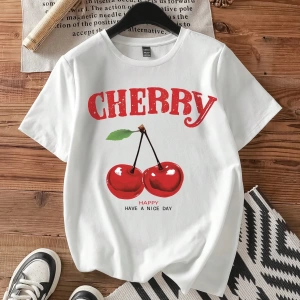 DAZY Kontrast Mektup Baskılı Raglan Kısa Kollu Tişört