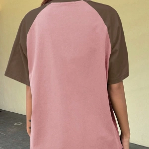 DAZY Kontrast Mektup Baskılı Raglan Kısa Kollu Tişört