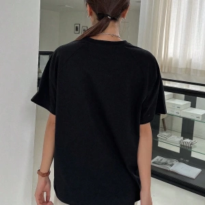 DAZY Kontrast Mektup Baskılı Raglan Kısa Kollu Tişört