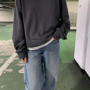 DAZY Mountain And Slogan Graphic Drop Shoulder Sweatshirt Gri