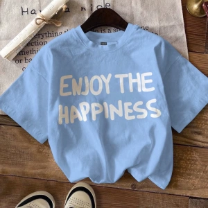 DAZY Slogan Grafik Düşük Omuz Tişört