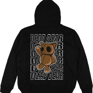 Dead Bear Siyah Oversize Unisex Kapüşonlu Sweatshirt Hoodie