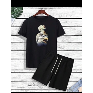 deep & qaiser QUARESMAAA BASKILI SİYAH KOMBİN QQUARESMAA