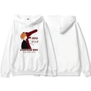 Denji Anime Tişörtü Testere Adam Manga 14993 Beyaz