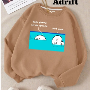 Dert İçinde Köstebek Sokak Trend Tasarım Harajuku/Gotik Bej