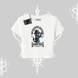 Detective Kitten Kedi Baskılı Babby Tee Tshirt