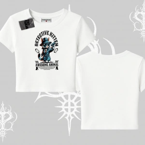 Detective Kitten Kedi Baskılı Babby Tee Tshirt