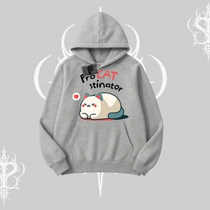 Detective Kitten Kedi Baskılı Biskilet Sweatshirt