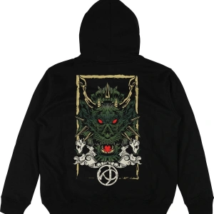 Devil Siyah Oversize Unisex Kapüşonlu Sweatshirt Hoodie