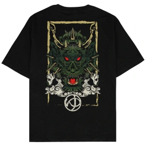 Devil Siyah Oversize Unisex T-shirt