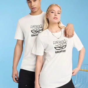 Dexters Laboratory X SHEIN Unisex Günlük Örgü Figür Grafik Beyaz Kısa Kollu %100 Pamuklu Tiş
