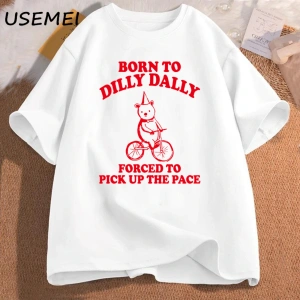 Dilly Dally için doğan Pace T Shirt komik alaycı giyim pamuk kısa kollu grafik Tees erkek giy 2887