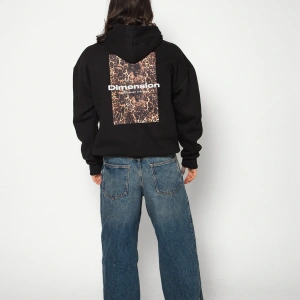 Dimension Leopar Baskılı Oversize Unisex Premium Beyaz