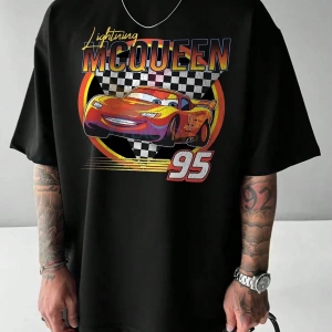 Disney Disney Cars McQueen Karikatür Baskılı Erkek Günlük Kısa Kollu Tişört, Yaz