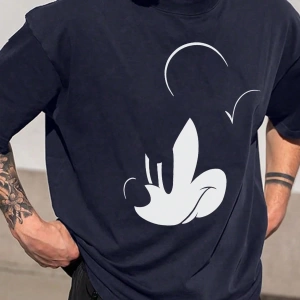 Disney Disney Collab Mickey Mouse Çizgi Film Baskılı Erkek Günlük Yaz Kısa Kollu Tişört