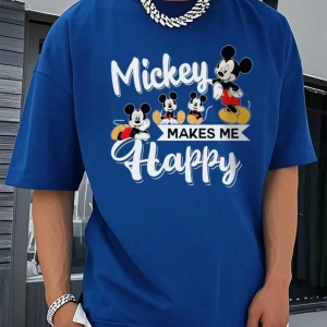 Disney Disney Collab Mickey Mouse & Friends Erkek Günlük Karikatür Baskılı Kısa Kollu Tişört,