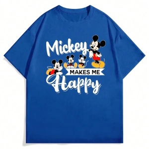 Disney Disney Collab Mickey Mouse & Friends Erkek Günlük Karikatür Baskılı Kısa Kollu Tişört,