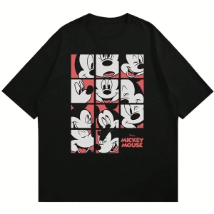 Disney Disney Collab Mickey Mouse & Friends Erkek Günlük Karikatür Baskılı Kısa Kollu Tişört,