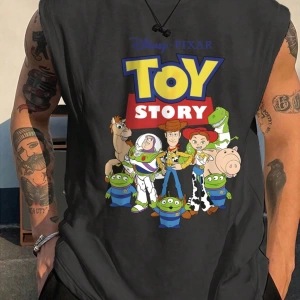 Disney Disney İşbirliği Mickey Mouse Ve Arkadaşları Erkek Rahat Karikatür Baskılı Kısa Kollu