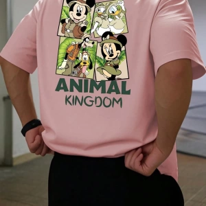 Disney Disney Mickey Mouse Collab Erkek Günlük Karikatür Baskılı Kısa Kollu Tişört, Yaz